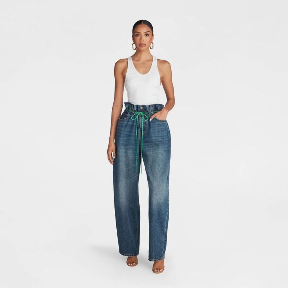 KBB by Kahlana - Women's Barrel Leg 'The Paper Bag J Blue - Picture 3 of 3